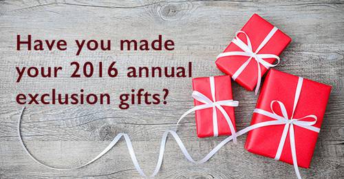 Image representing Why making annual exclusion gifts before year end can still be a good idea